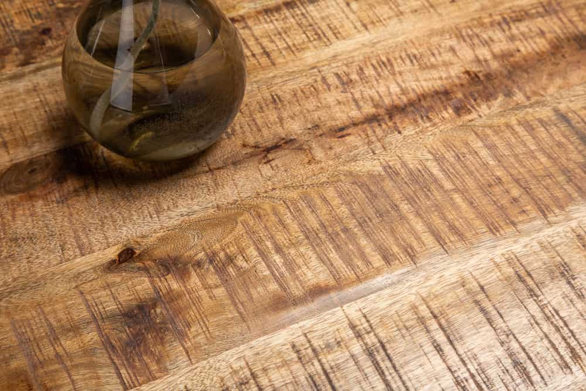 Esstisch Mango Holz Metall 180 x 90 cm Industrial Design