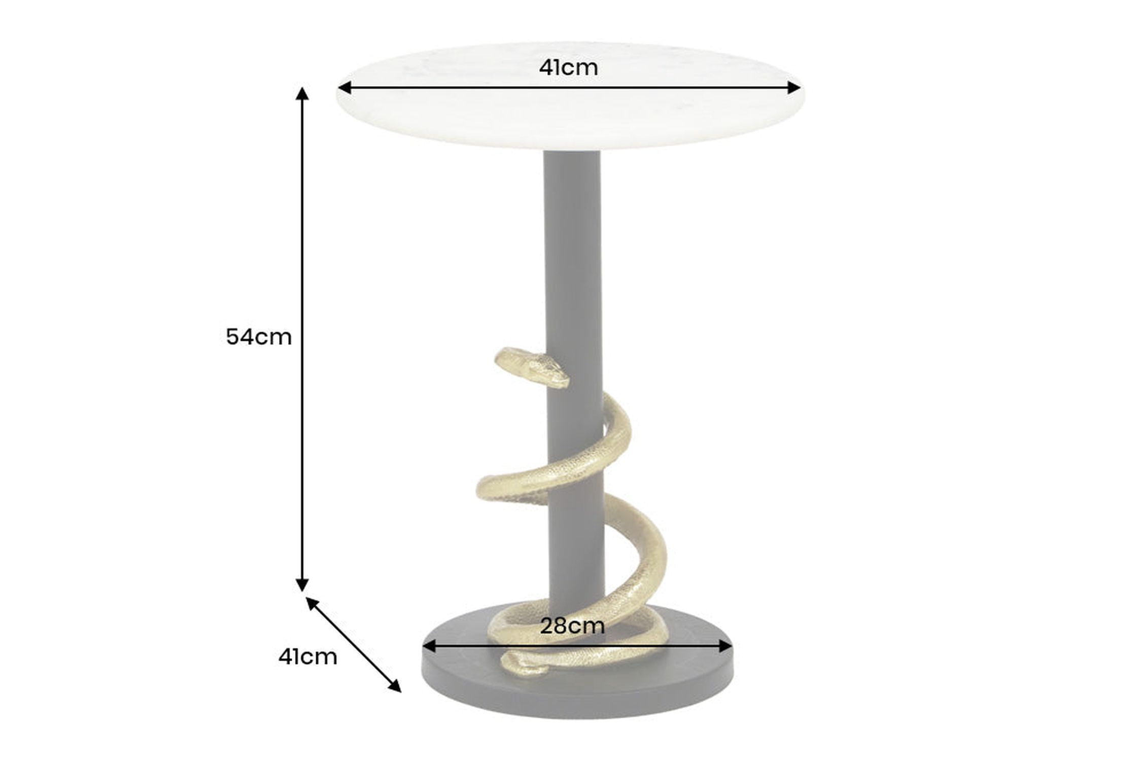 Beistelltisch Marmor Metall rund Ø 41 cm Handarbeit