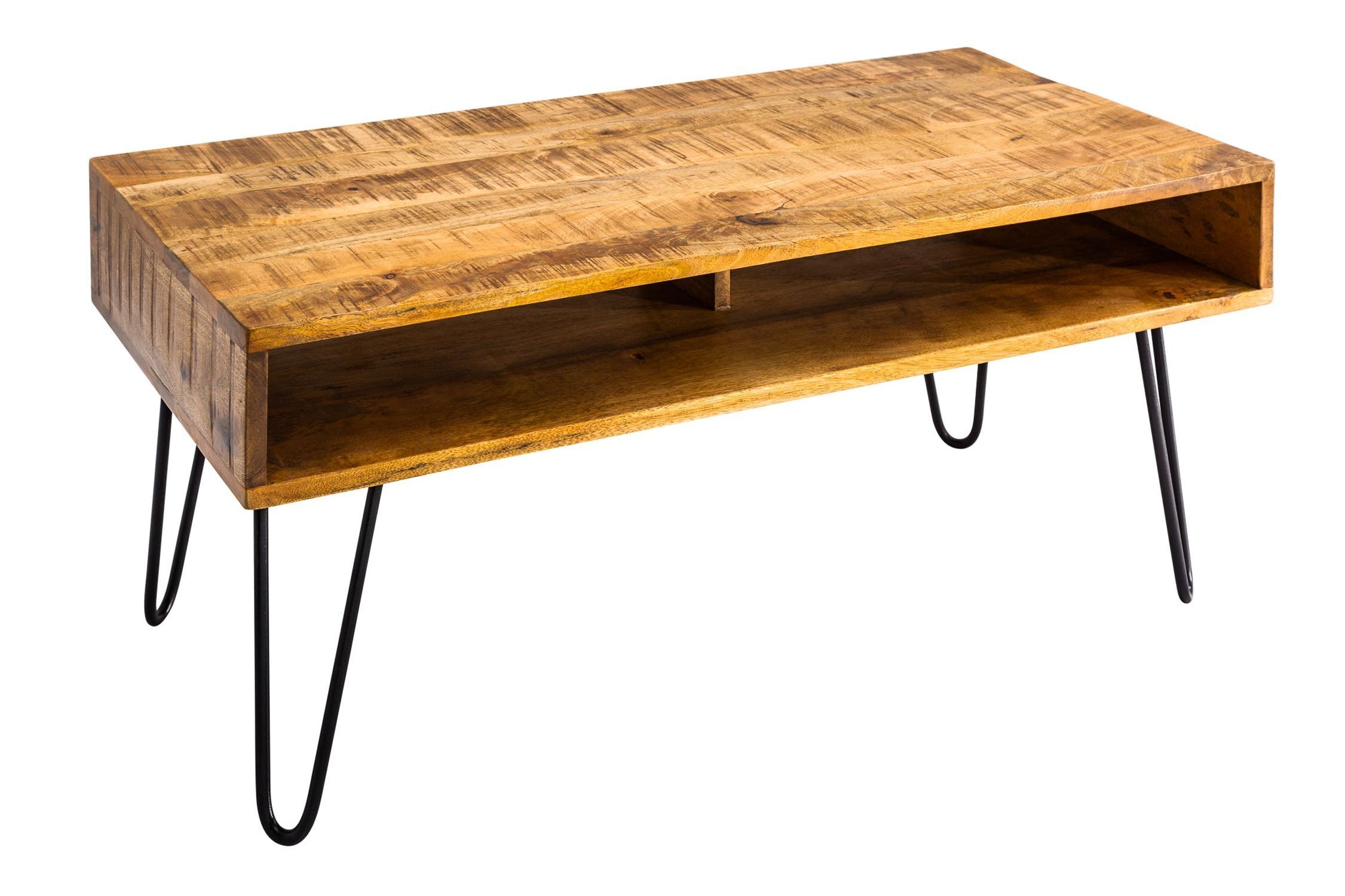 Couchtisch Mango Holz Metall 100 x 50 cm