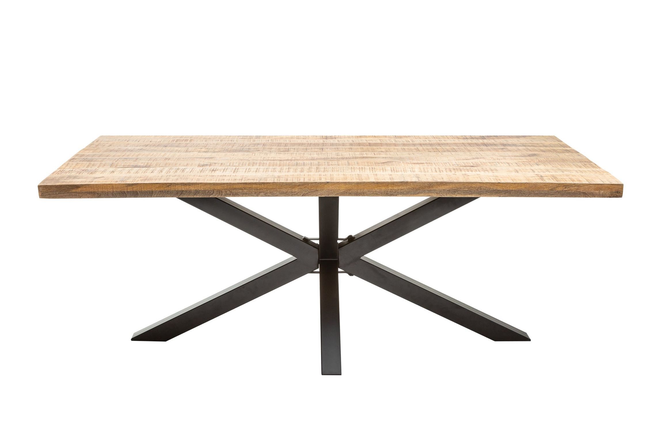 Esstisch Mango Holz Metall 180 x 90 cm Industrial Design