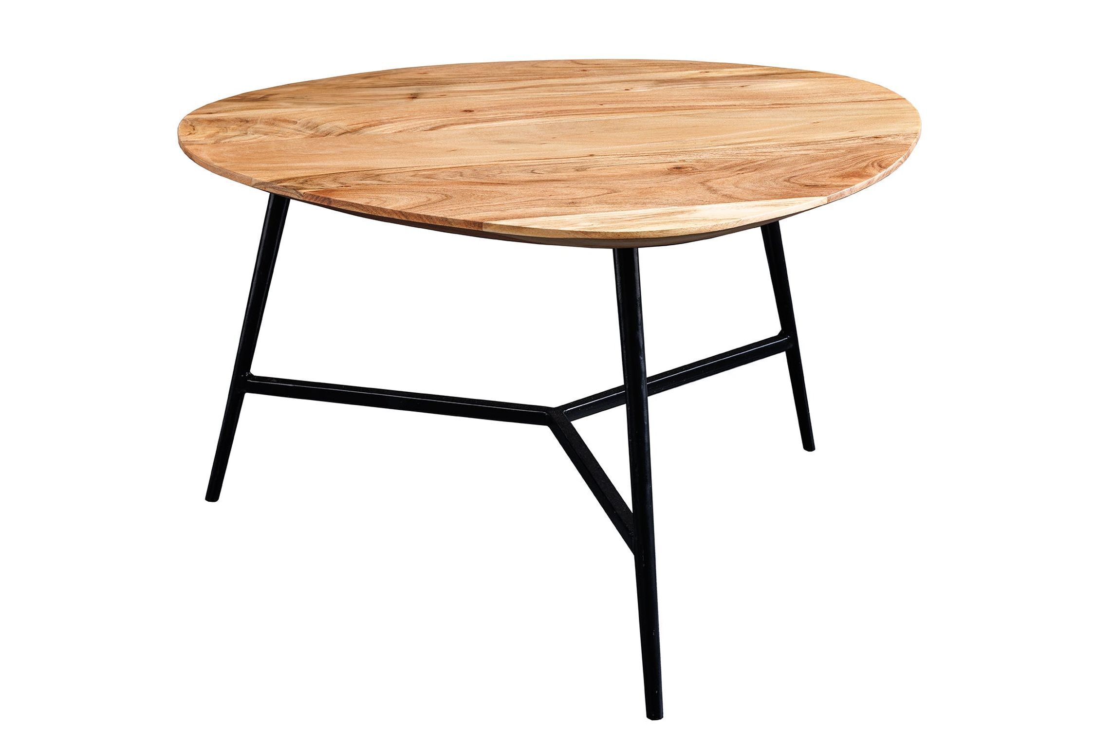 Couchtisch Akazienholz Metall 70 x 70 cm Industrial Design