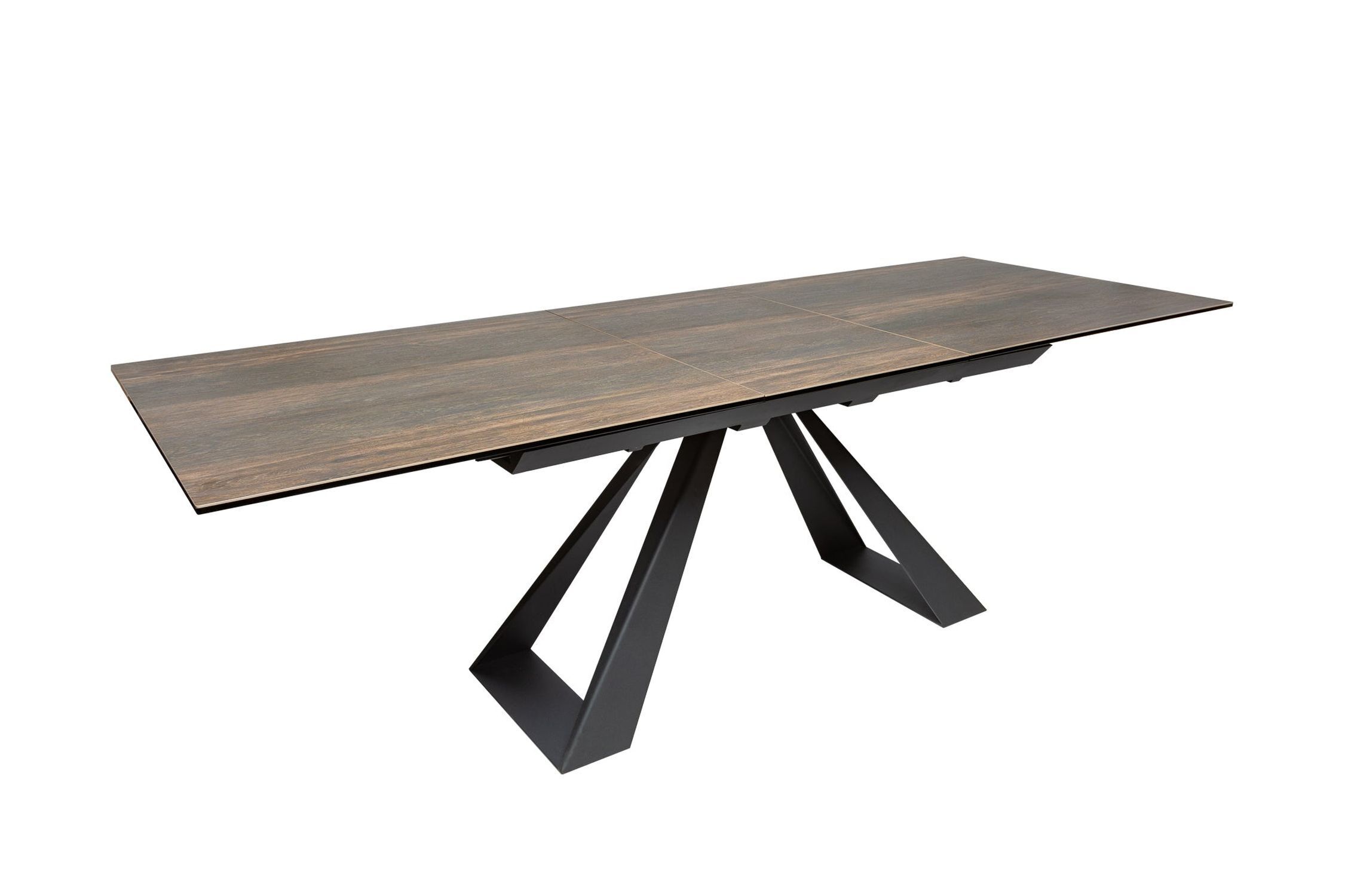 Esstisch ausziehbar Keramik in Eiche Schwarz 180-230 cm