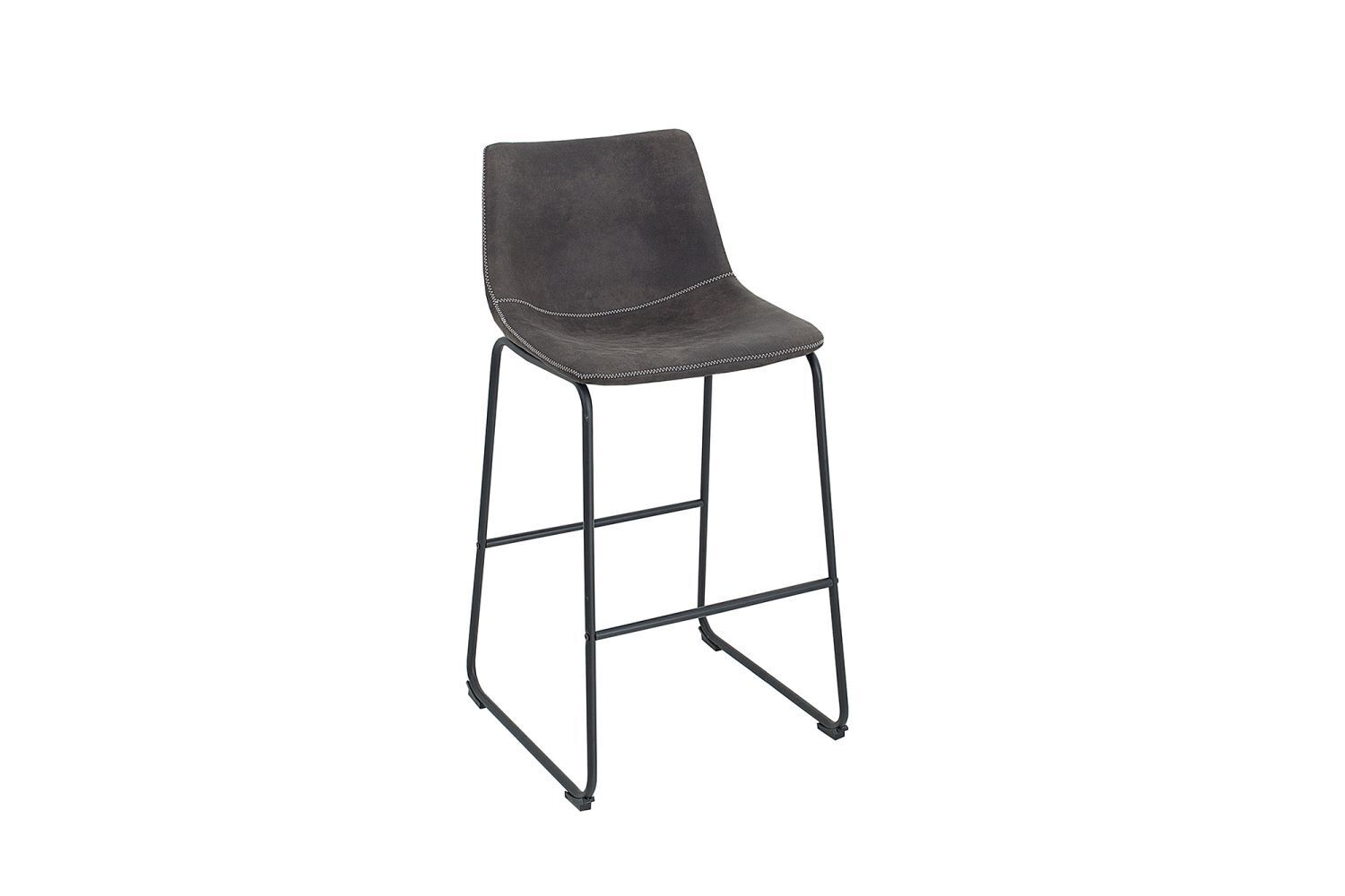 Bartisch Microfaser Eisen 49 cm in Vintage Grau Schwarz