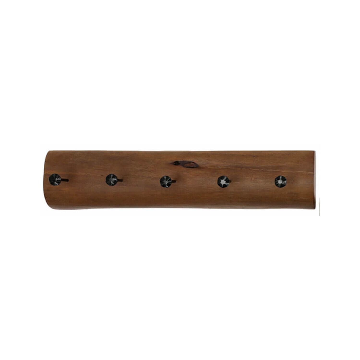 Wandgarderobe Holz Metall Handarbeit 100 cm in Braun Schwarz