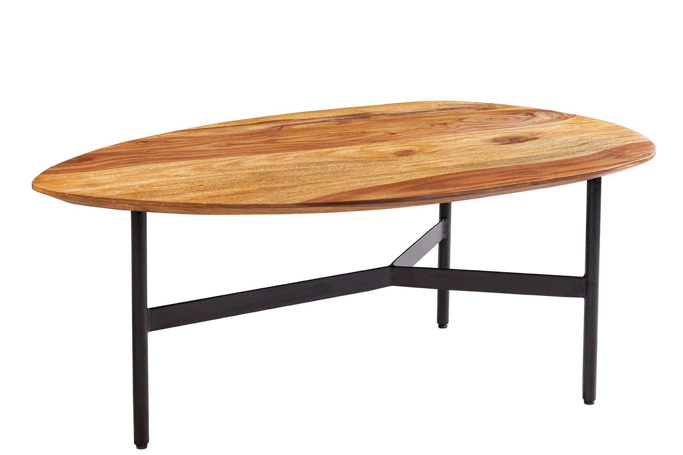 Couchtisch Sheesham Holz Metall 86 x 50 cm