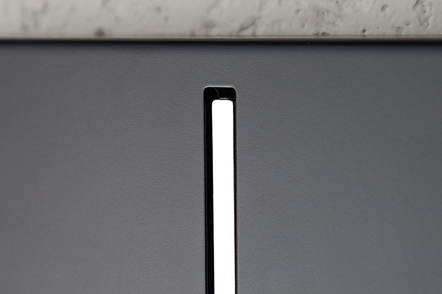 Wandgarderobe Metall 45 cm in Schwarz Weiß mit 5 Haken