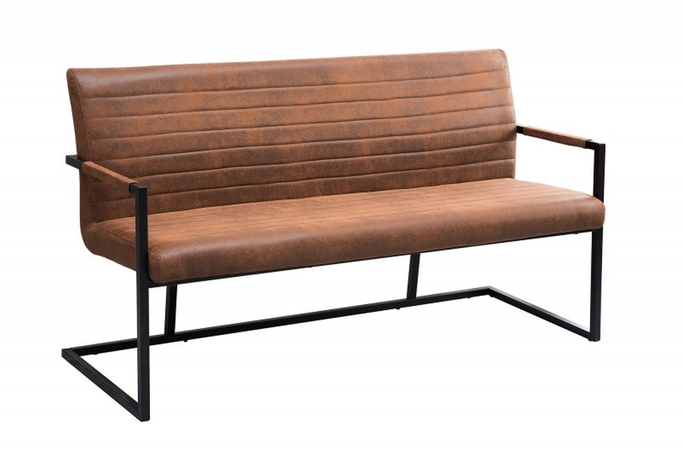 Sitzbank Microfaser Eisen 54 cm in Braun Schwarz