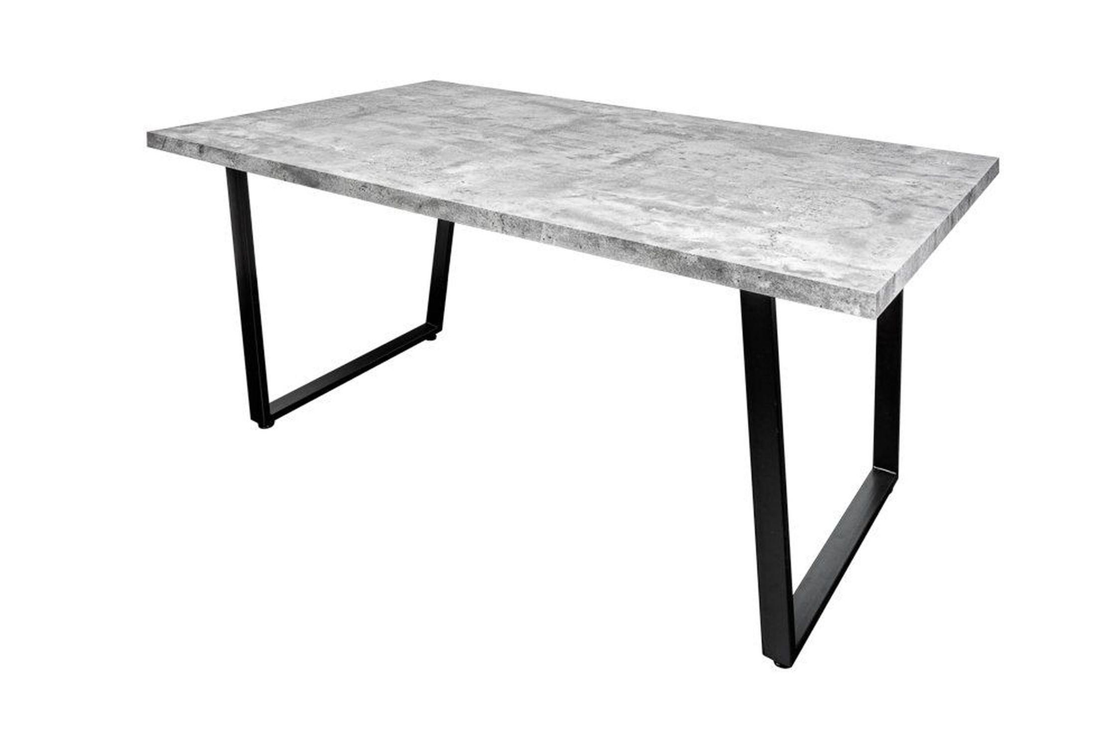 Esstisch Beton Optik 160x80 cm in Grau Schwarz