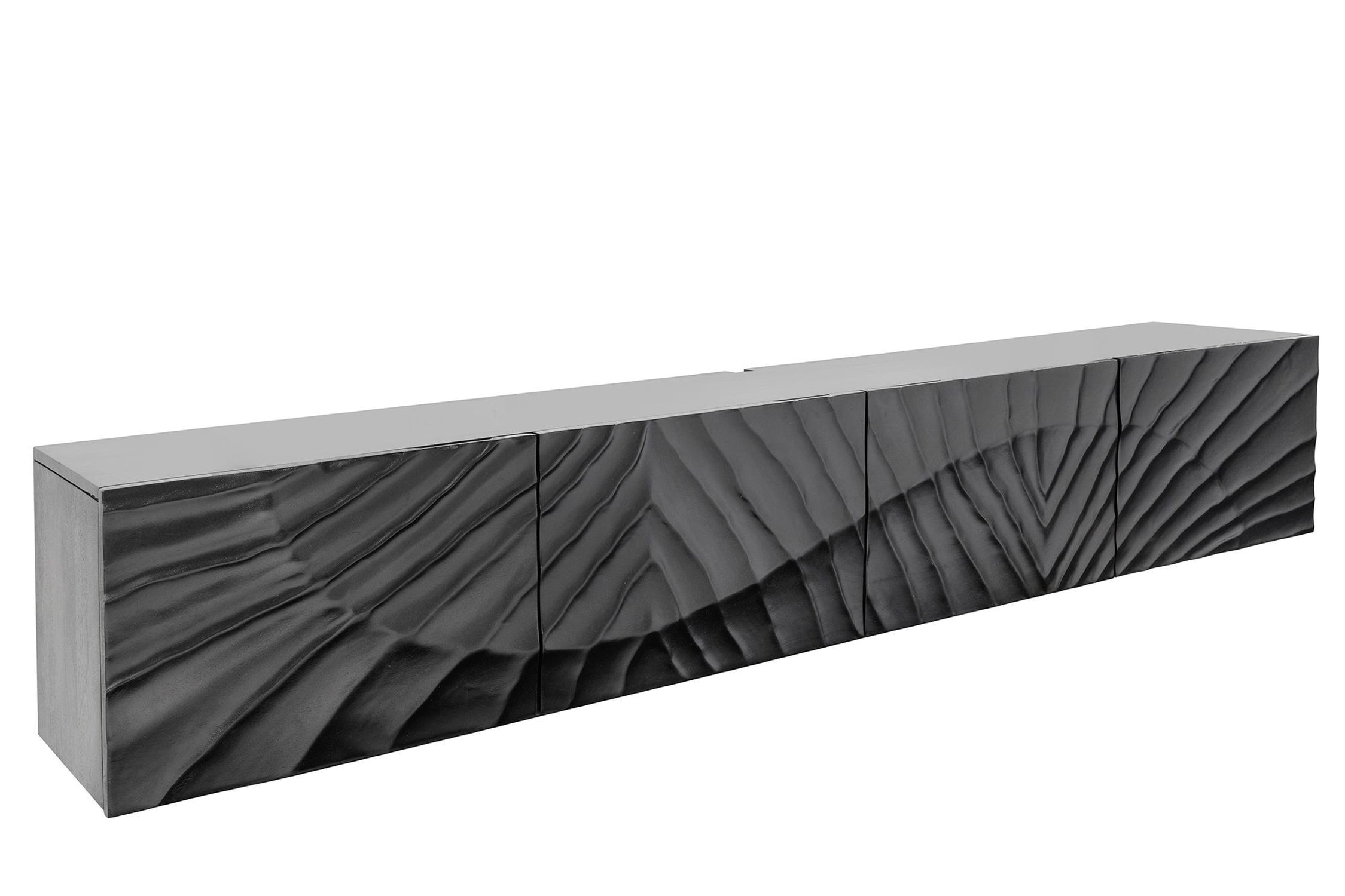 Hängeboard Schwarz 200 cm lang Handarbeit Mangoholz