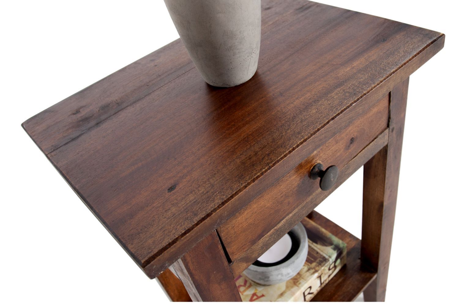 Telefontisch Mahagoni Holz 34x50 cm in Kaffeebraun