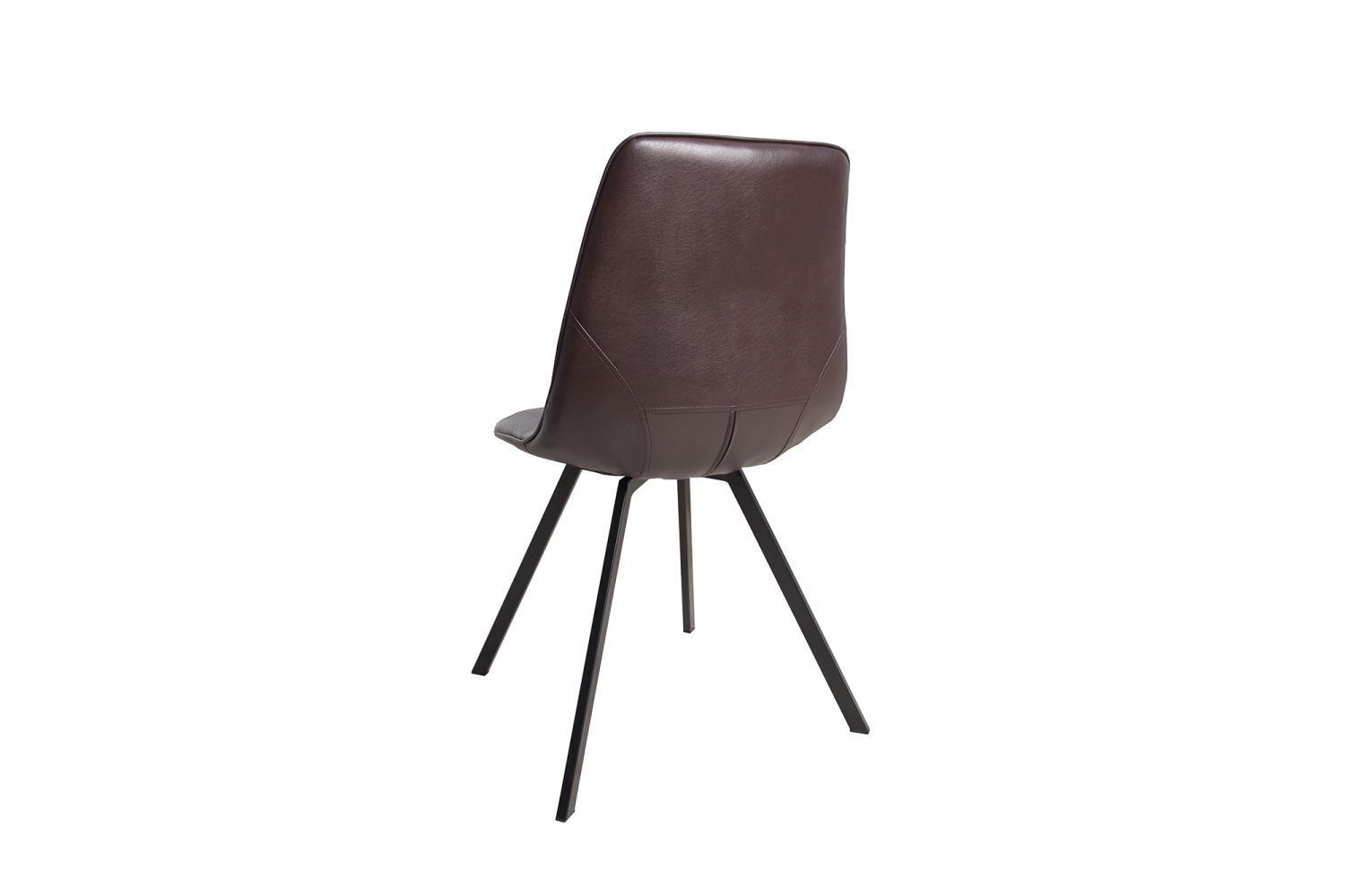 Esszimmerstuhl Kunstleder Metall 98 cm in Braun Schwarz