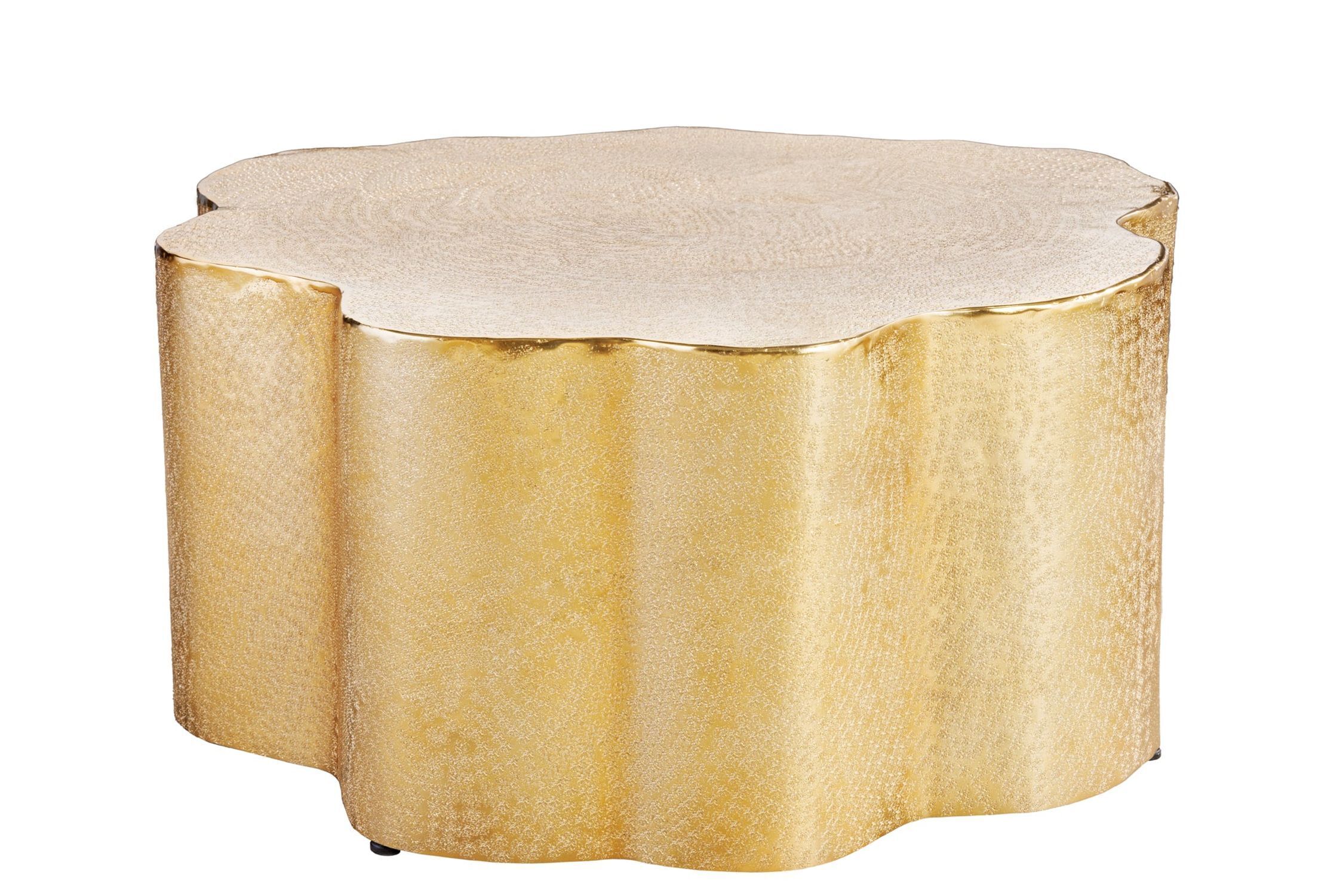 Couchtisch Metall in Gold 71 x 73 cm Handarbeit