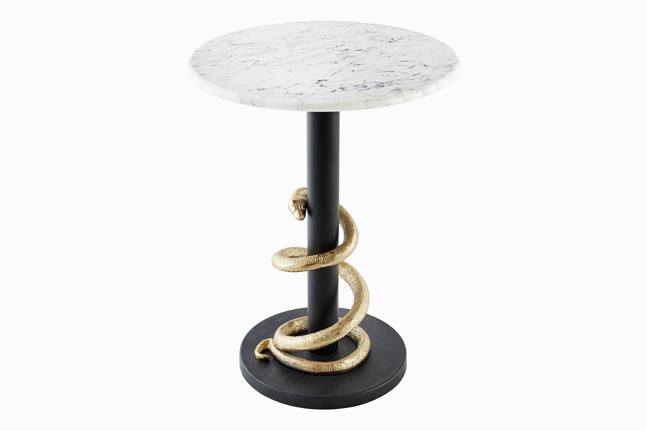 Beistelltisch Marmor Metall rund Ø 41 cm Handarbeit