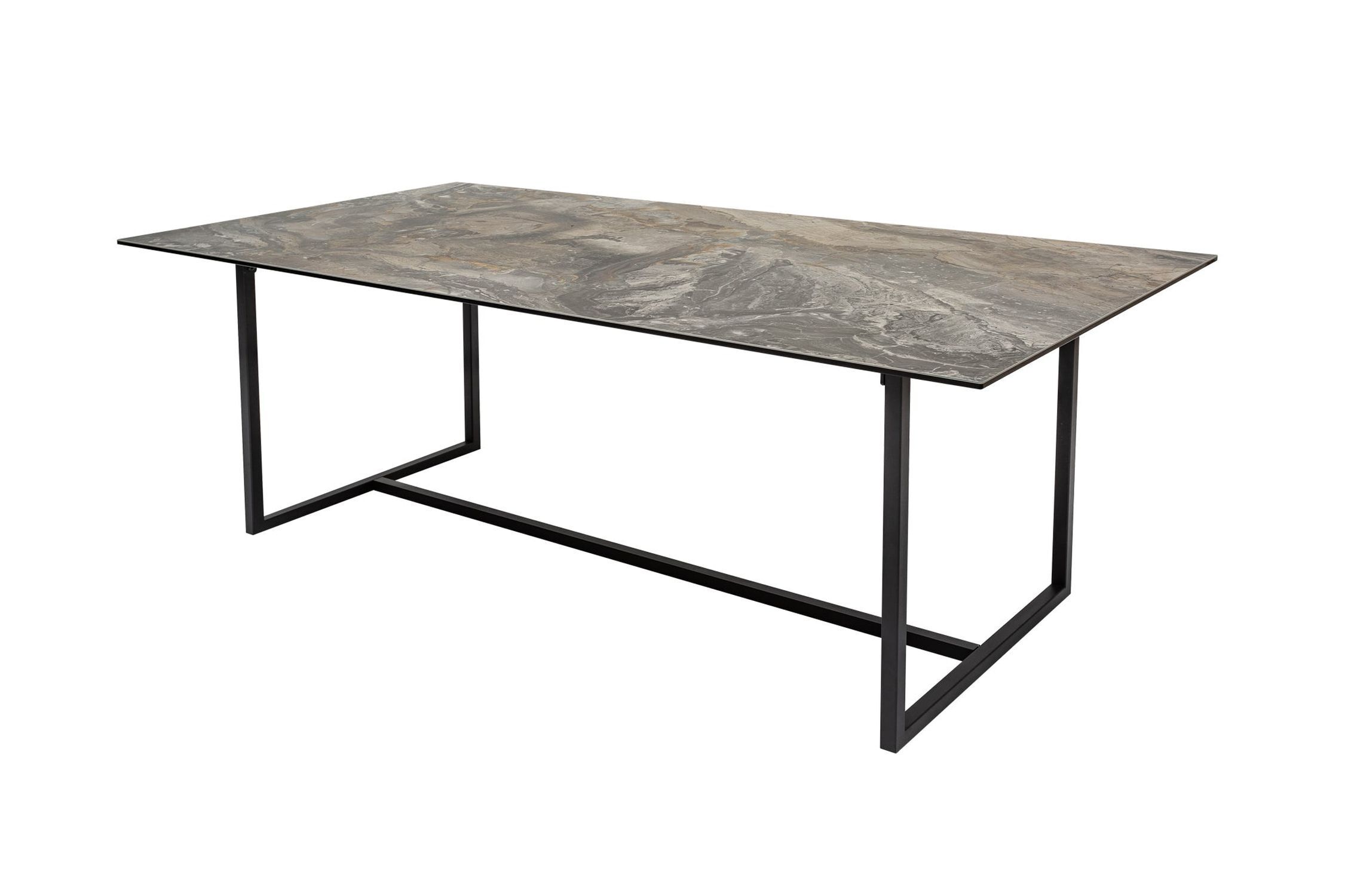 Esstisch Keramik in Marmor Optik Schwarz 180x90 cm (LxBxH)